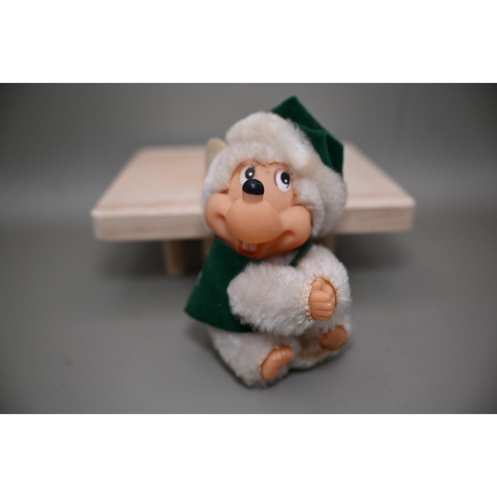 Vintage Laurie Artiss Beaver Pencil Hugger Clip On Toy Flocked Christmas